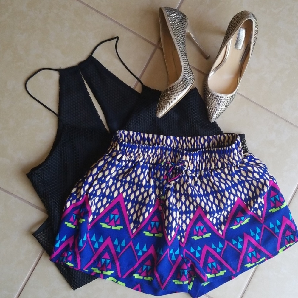 Francescas | tribal pattern shorts | S/M